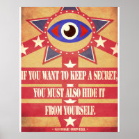 George Orwell Zitat Minimalistisch Poster