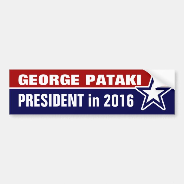 George Pataki im Jahr 2016 Autoaufkleber (Vorne)