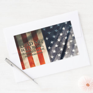 George Patton Inspiration Zitat "Mein Weg" Rechteckiger Aufkleber