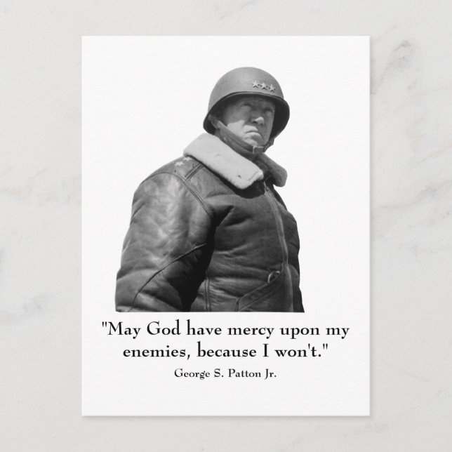 George Patton und Zitat Postkarte (Vorderseite)