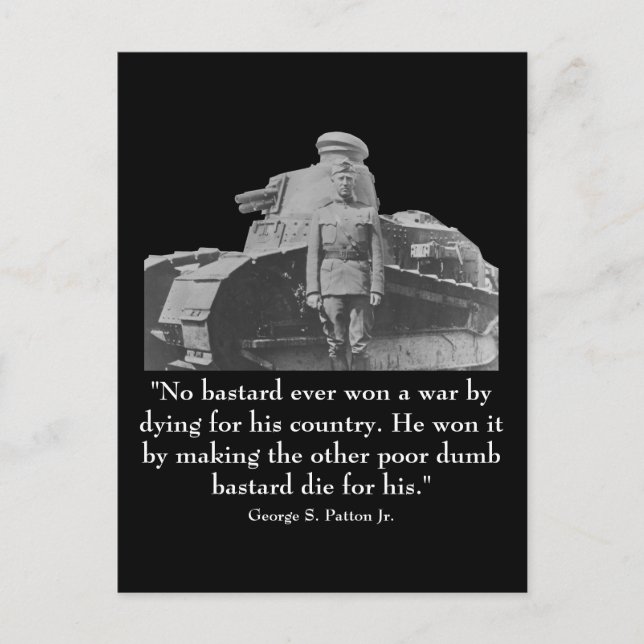 George Patton und Zitat Postkarte (Vorderseite)