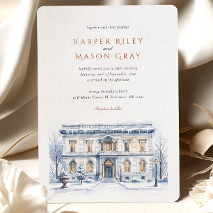George Peabody Bibliothek Winterhochzeit Einladung