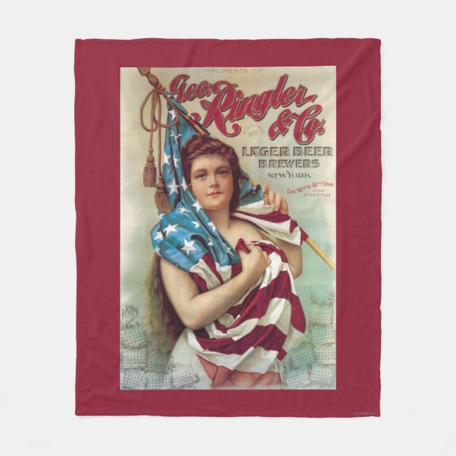 George Ringler & CO. Bierposter Fleecedecke (Vorderseite)