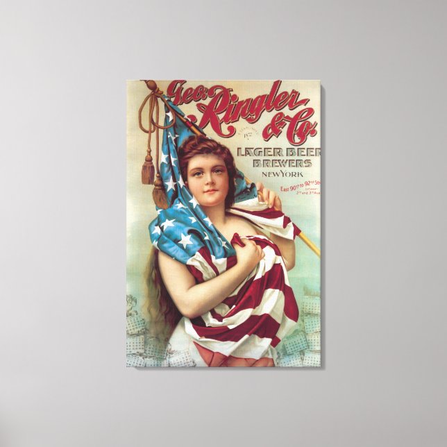 George Ringler & CO. Bierposter Leinwanddruck (Vorderseite)