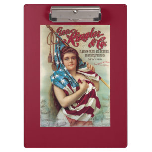 George Ringler u. Co.-Bier-Plakat Klemmbrett