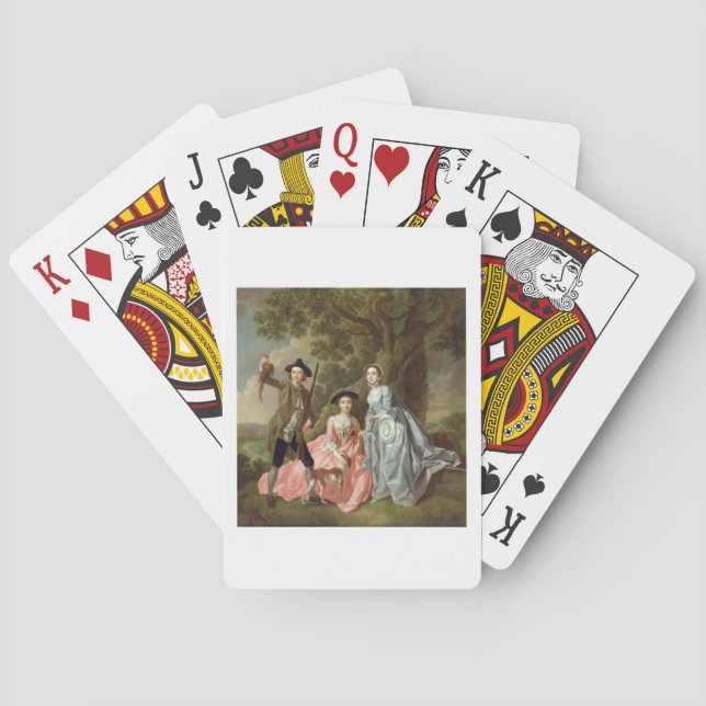 George Rogers mit seiner Ehefrau Margaret und sein Spielkarten (Rückseite)