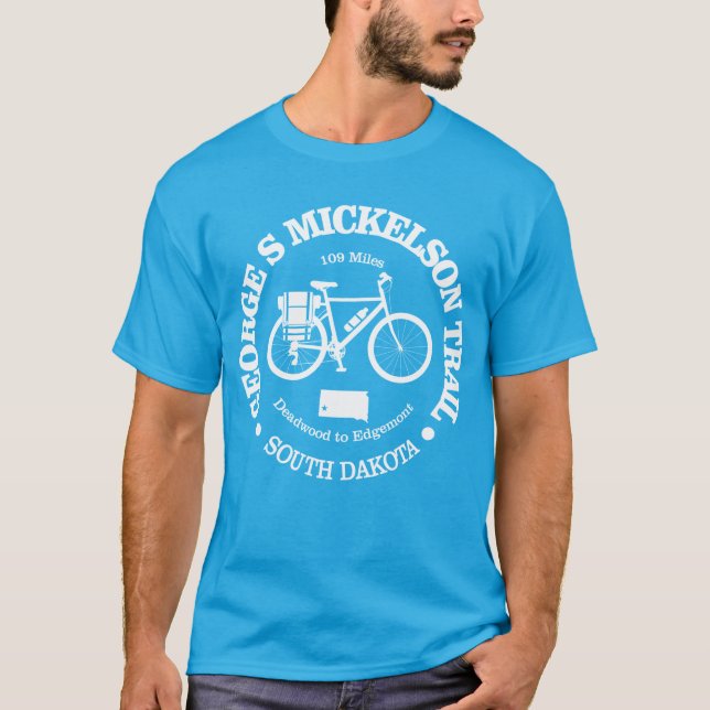 George S Mickelson Trail (Radfahren) T-Shirt (Vorderseite)