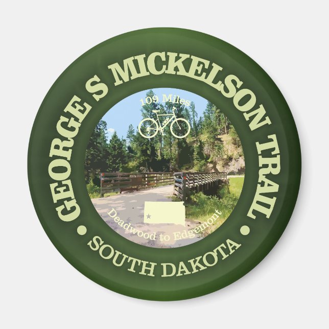 George S Mickelson Trail, South Dakota. Magnet (Vorne)
