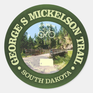 George S Mickelson Trail, South Dakota. Runder Aufkleber