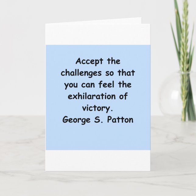 george s patton quote karte (Vorderseite)
