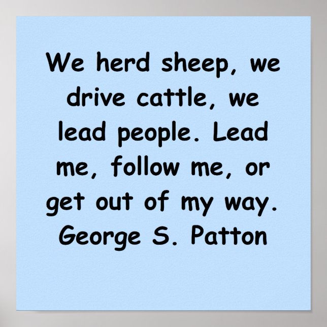 george s patton quote poster (Vorne)