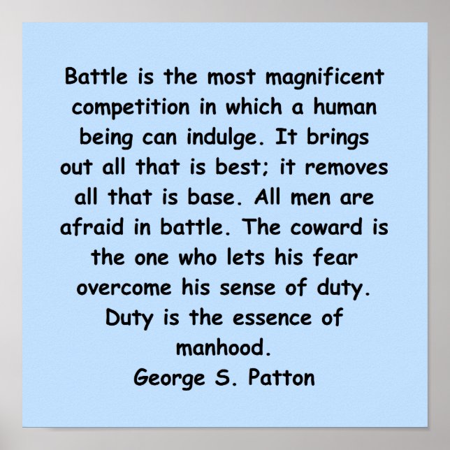 george s patton quote poster (Vorne)