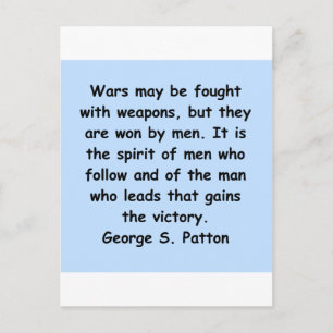 george s patton quote postkarte
