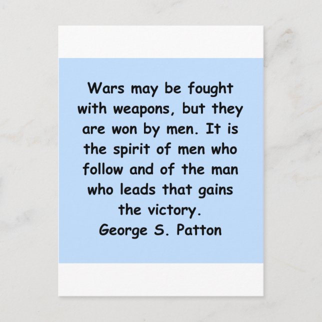 george s patton quote postkarte (Vorderseite)