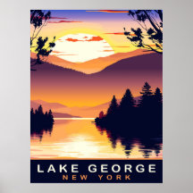 George-See, NY, Romantischer Sonnenuntergang, Reis
