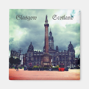 George Square, Glasgow, Schottland, Kühlschrankmag Magnet