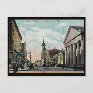 George St., New Brunswick NJ 1910 Vintage Postkarte