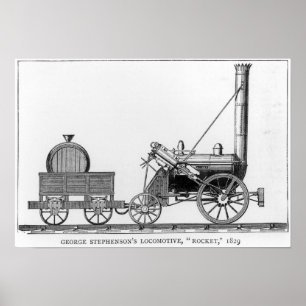 George Stephensons Lokomotive, 'Rocket', 1829 Poster