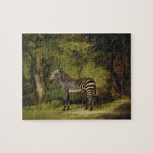 George Stubbs| A Zebra, 1763 (Öl auf Leinwand) Puzzle (Horizontal)
