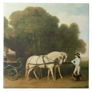 George Stubbs   ein Phaeton mit einem Paar von Fliese