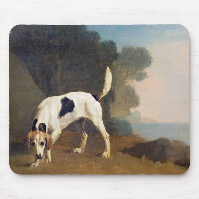 George Stubbs | Foxhound auf dem Geruch, c.1760 Mousepad (Vorne)