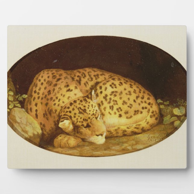 George Stubbs | Leopard, 1777 (Emaille on Fotoplatte (Vorderseite)