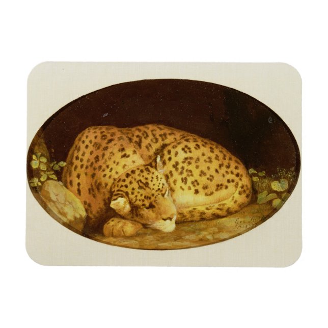 George Stubbs | Leopard, 1777 (Emaille on Magnet (Horizontal)