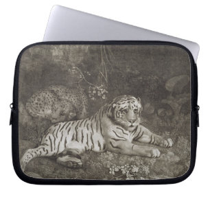 George Stubbs zwei Tygers, graviert vom Künstle Laptopschutzhülle