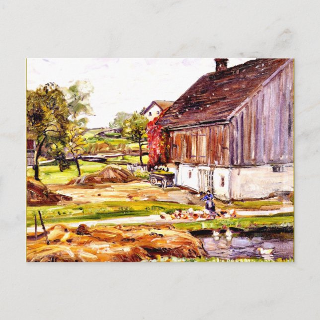 George Symons - Barnyard Scene Postkarte (Vorderseite)