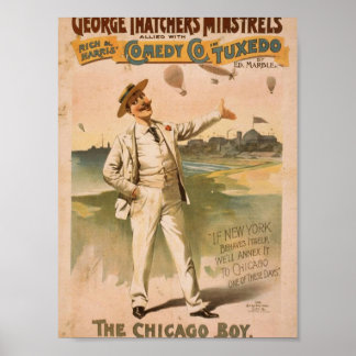 George Thatchers Minstrels, "The Chicago Boy" Poster