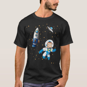 George The Curry Monkey Astronaut Cartoon in SP T-Shirt