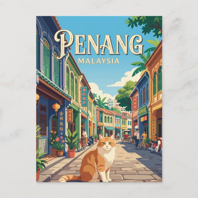 George Town Malaysia Postkarte (Vorderseite)