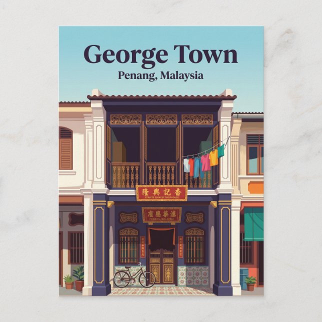 George Town Malaysia Postkarte (Vorderseite)