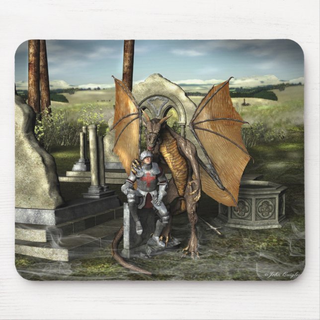 George u. Drache (Mausunterlagen) Mousepad (Vorne)