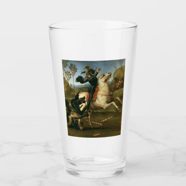 George und der Drache (von Raphael) Glas (Vorderseite)