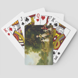 George und Mary Browne mit ihrem Fünf-Älteren-Kind Spielkarten