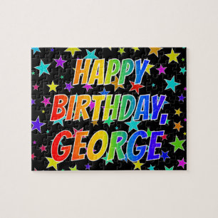 "GEORGE" Vorname, Spaß "GLÜCKLICHER GEBURTSTAG" Puzzle