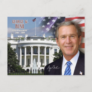 George W. Bush - 43. Präsident der USA Postkarte