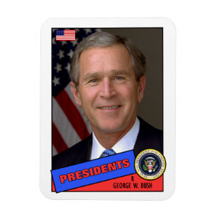 George W. Bush Baseball Card Magnet