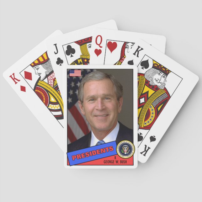 George W. Bush Baseball Card Spielkarten (Rückseite)