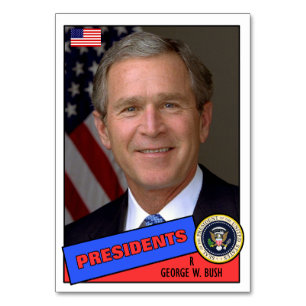 George W. Bush Baseball Card Tischnummer