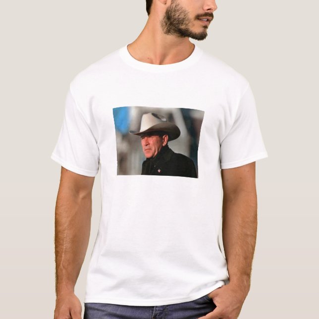 George W. Bush - gekleidet im Schwarzen, das einen T-Shirt (Vorderseite)
