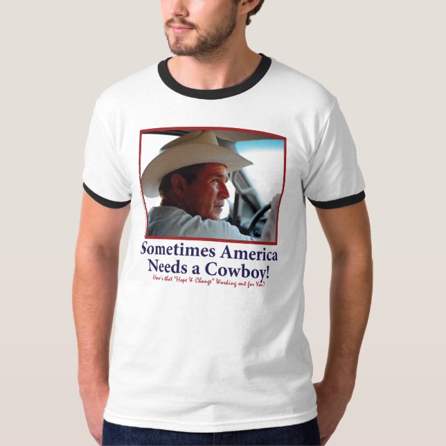 George W Bush im Cowboyhut T-Shirt (Vorderseite)