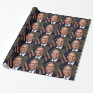 George W. Bush offizielles Portrait Geschenkpapier