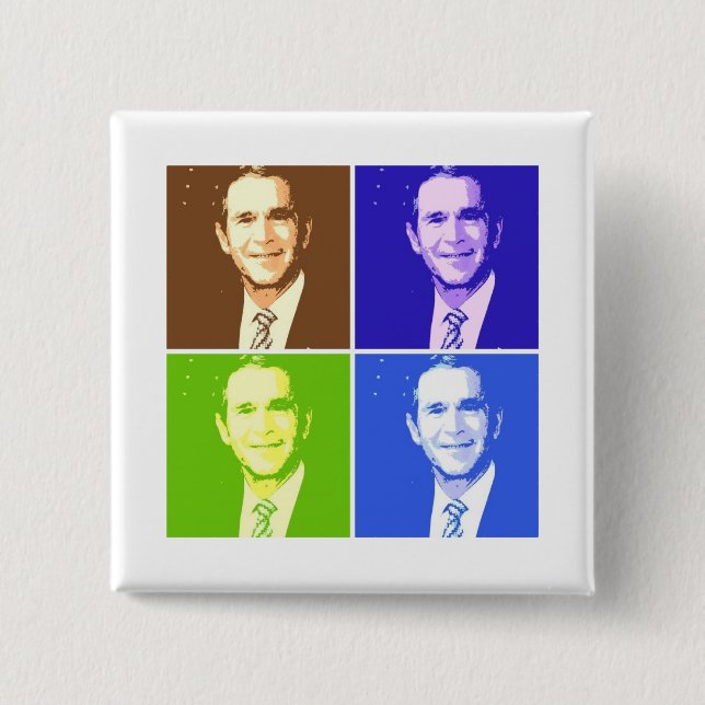 George W Bush Pop Art Button (Vorderseite)