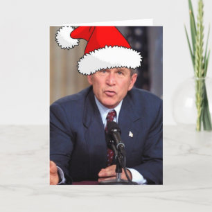 George W. Bush Weihnachtsmann-Spaß Feiertagskarte