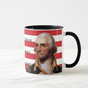 George Washington & 13-Sterne-Flagge Tasse