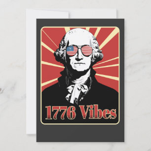 George Washington 1776 Stimmung patriotische Sonne Einladung