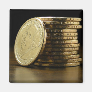 George Washington $1 Presidential Coin Stapel Magnet