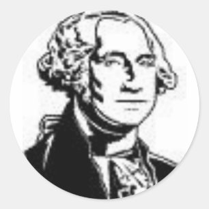 George Washington 1 Runder Aufkleber